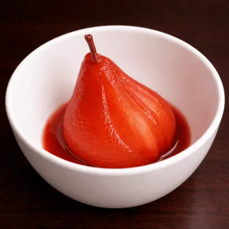 Poire poché à l'hibiscus - Le Continental